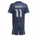 Maillot de foot Real Madrid Rodrygo Goes #11 Extérieur vêtements enfant 2025-26 Manches Courtes (+ pantalon court)